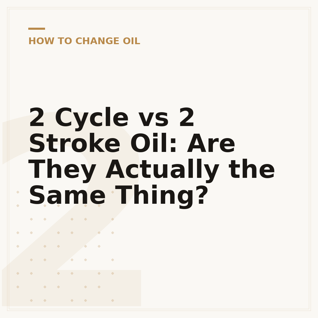 2 Cycle vs 2 Stroke Oil: Are They Actually the Same Thing?