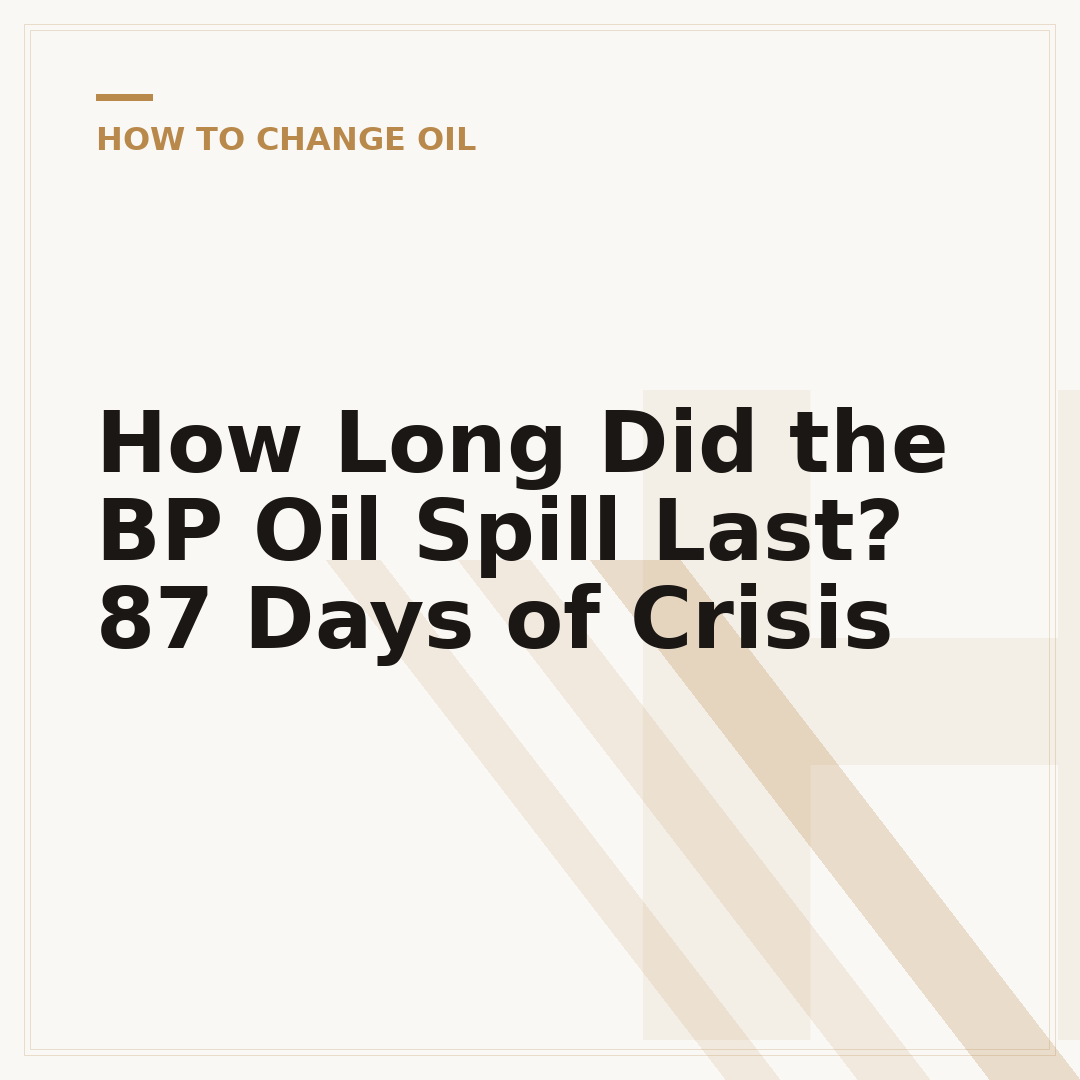 How Long Did the BP Oil Spill Last? 87 Days of Crisis
