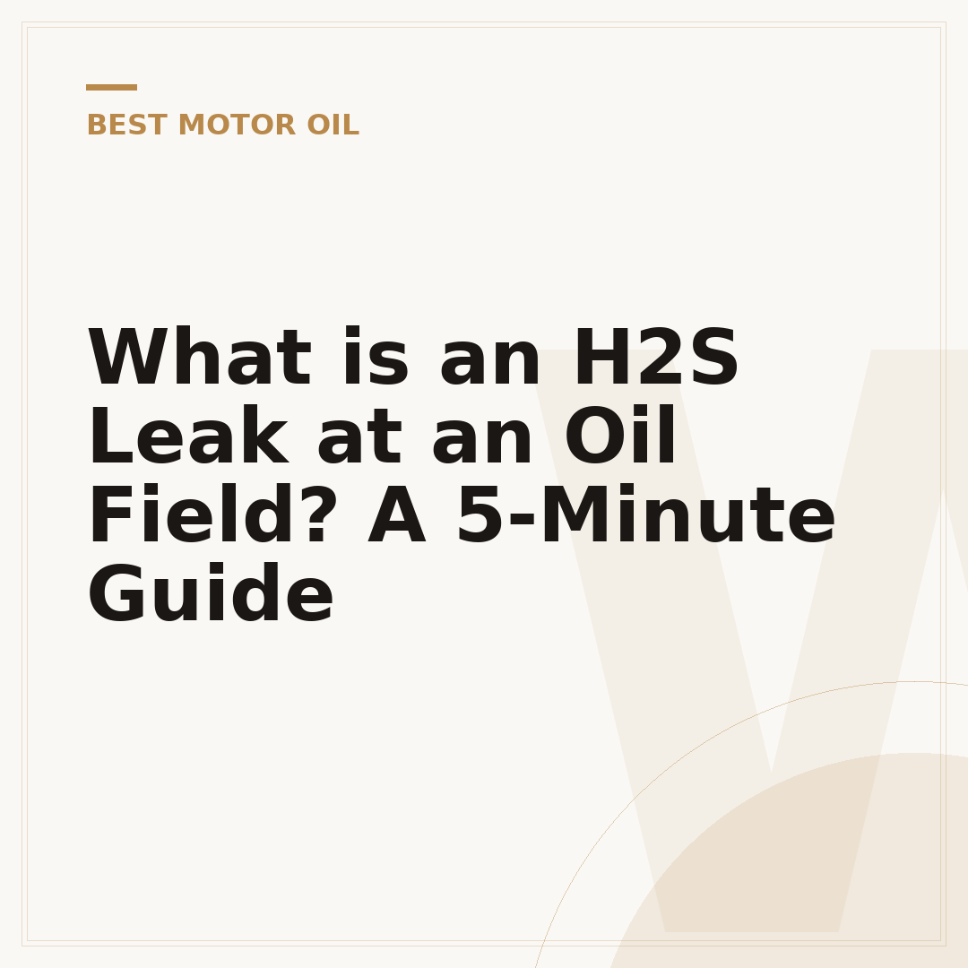 What is an H2S Leak at an Oil Field? A 5-Minute Guide