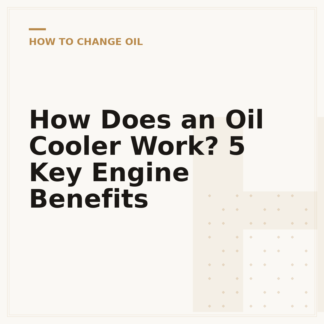 How Does an Oil Cooler Work? 5 Key Engine Benefits