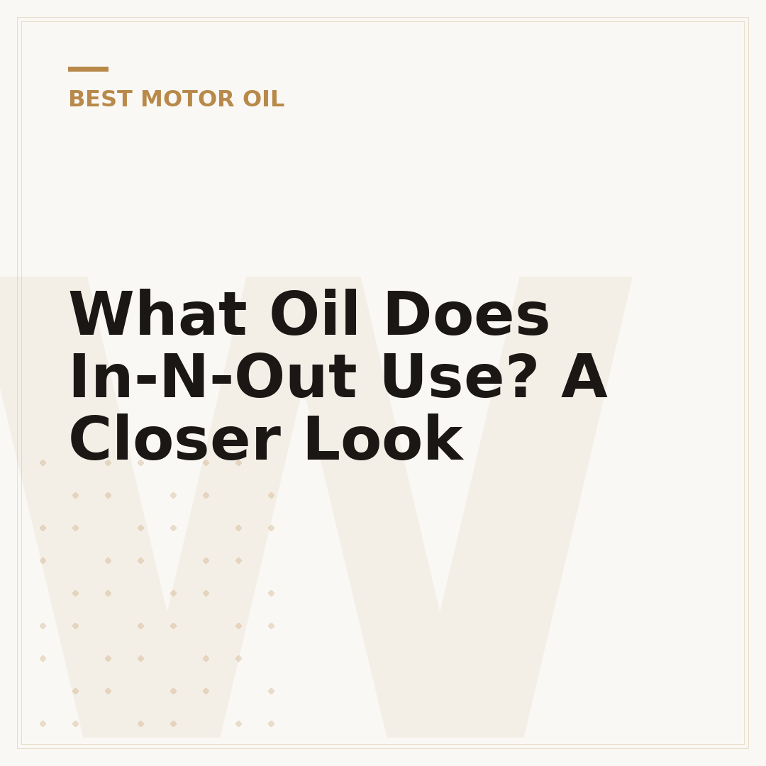 What Oil Does In-N-Out Use? A Closer Look