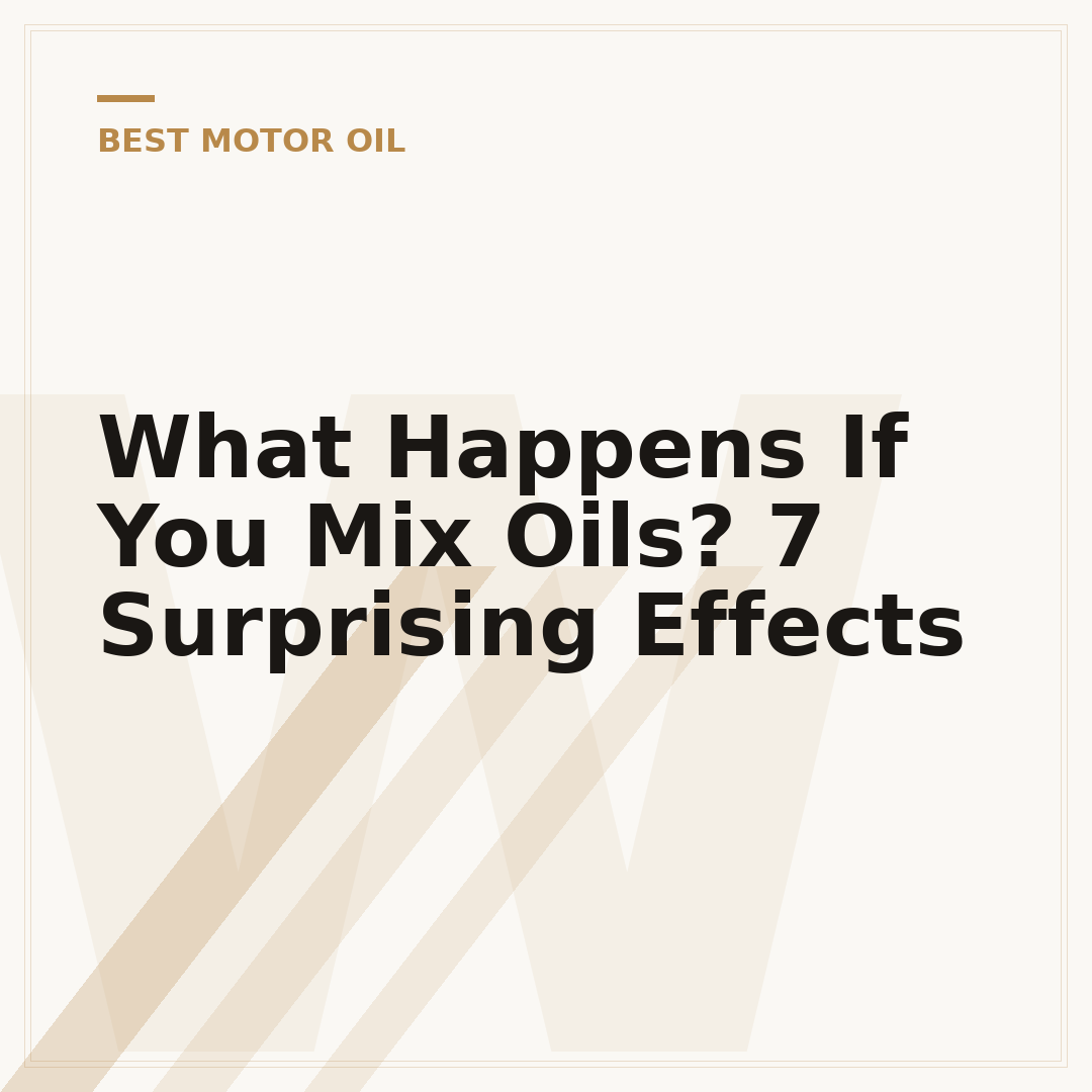 What Happens If You Mix Oils? 7 Surprising Effects