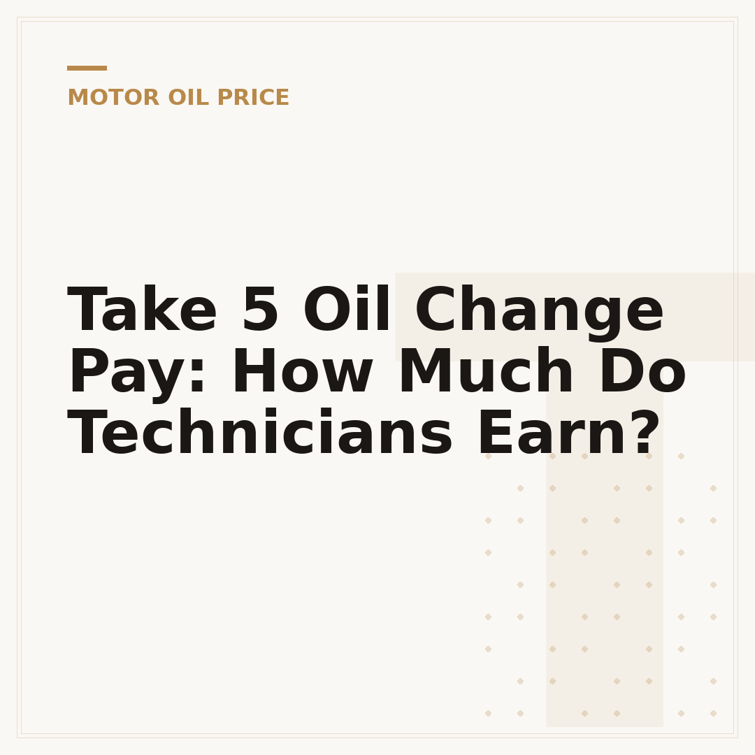 Take 5 Oil Change Pay: How Much Do Technicians Earn?