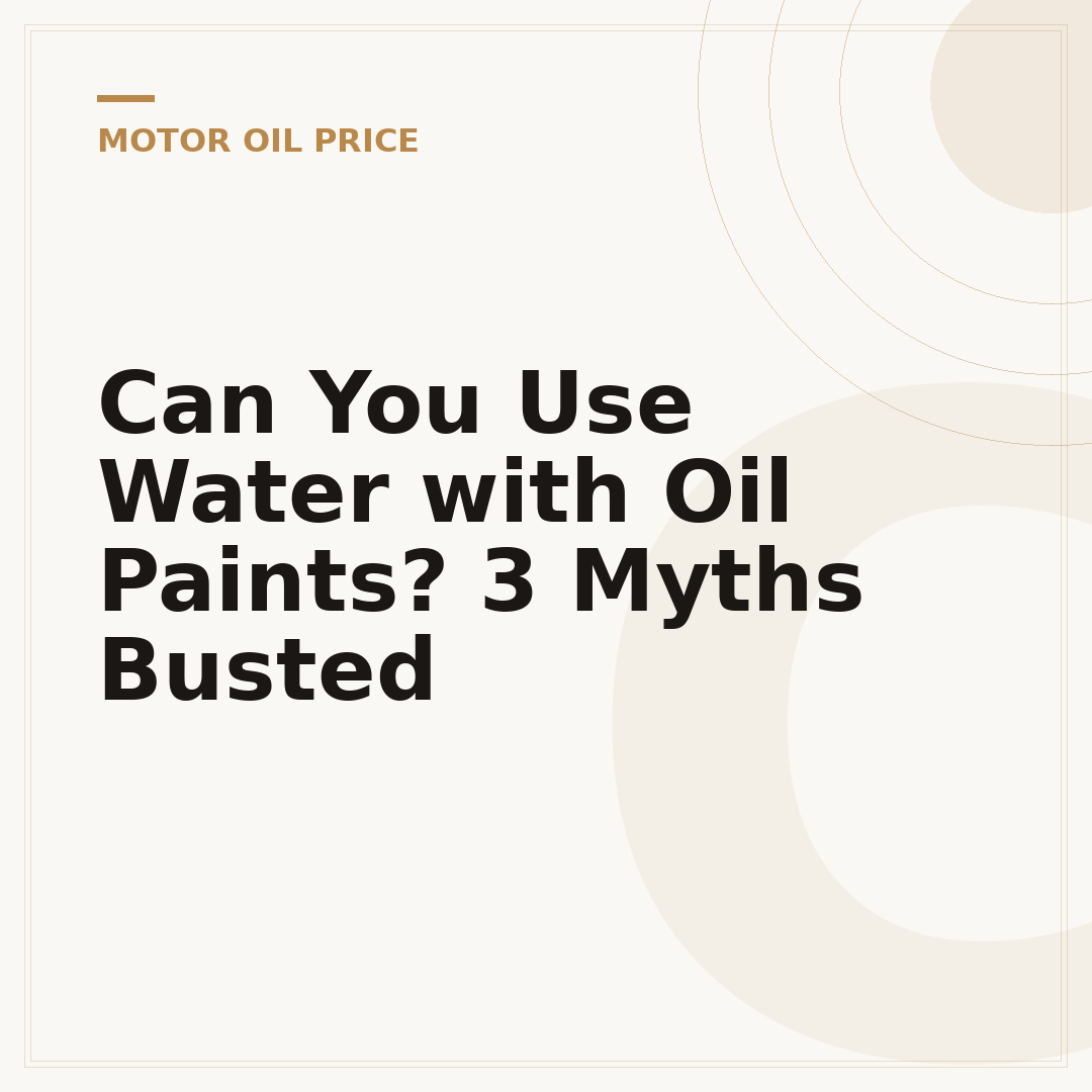 Can You Use Water with Oil Paints? 3 Myths Busted