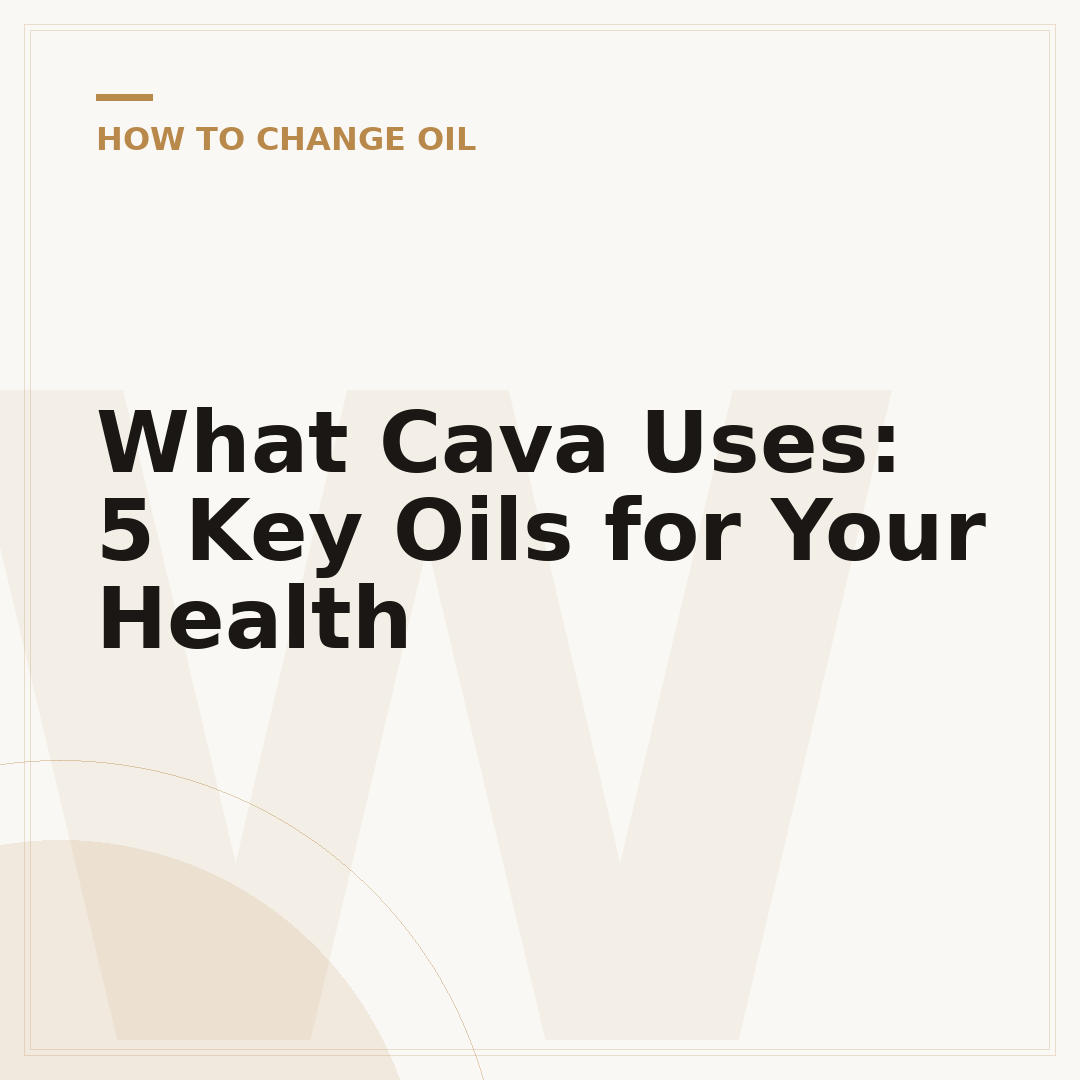 What Cava Uses: 5 Key Oils for Your Health